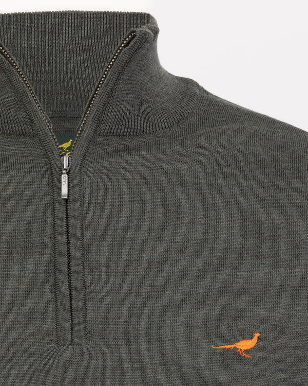 Laksen Norfolk Zip-Neck Merino Sweater
