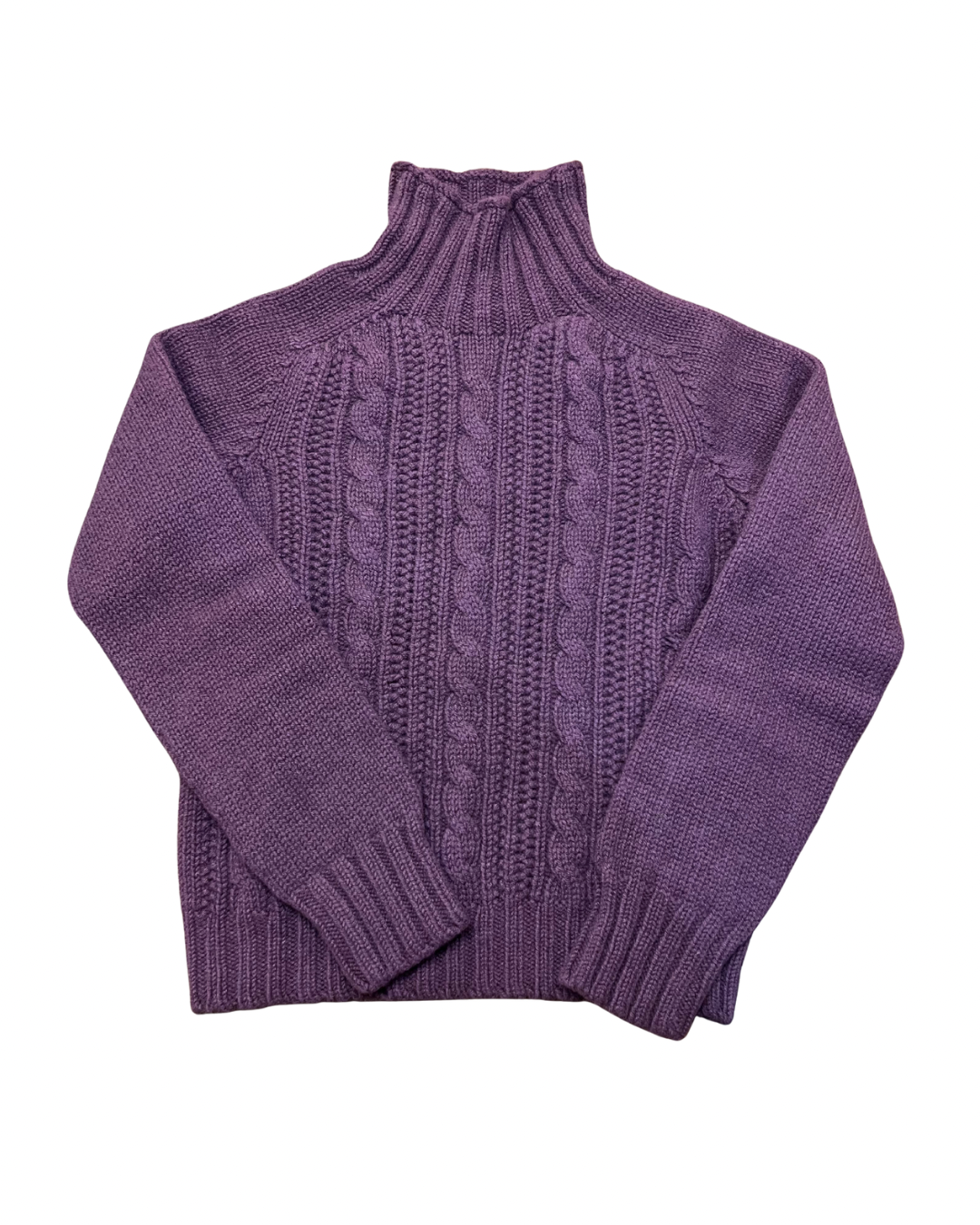 Harley of Scotland High Neck Cableknit Jumper