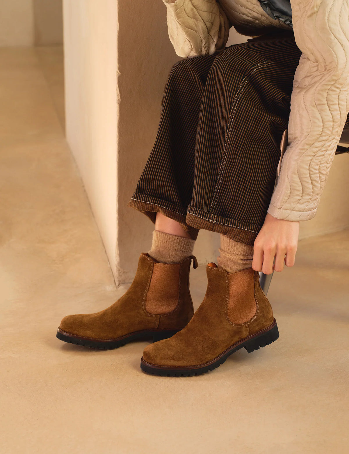 Penelope Chilvers Camino Suede Chelsea Boot