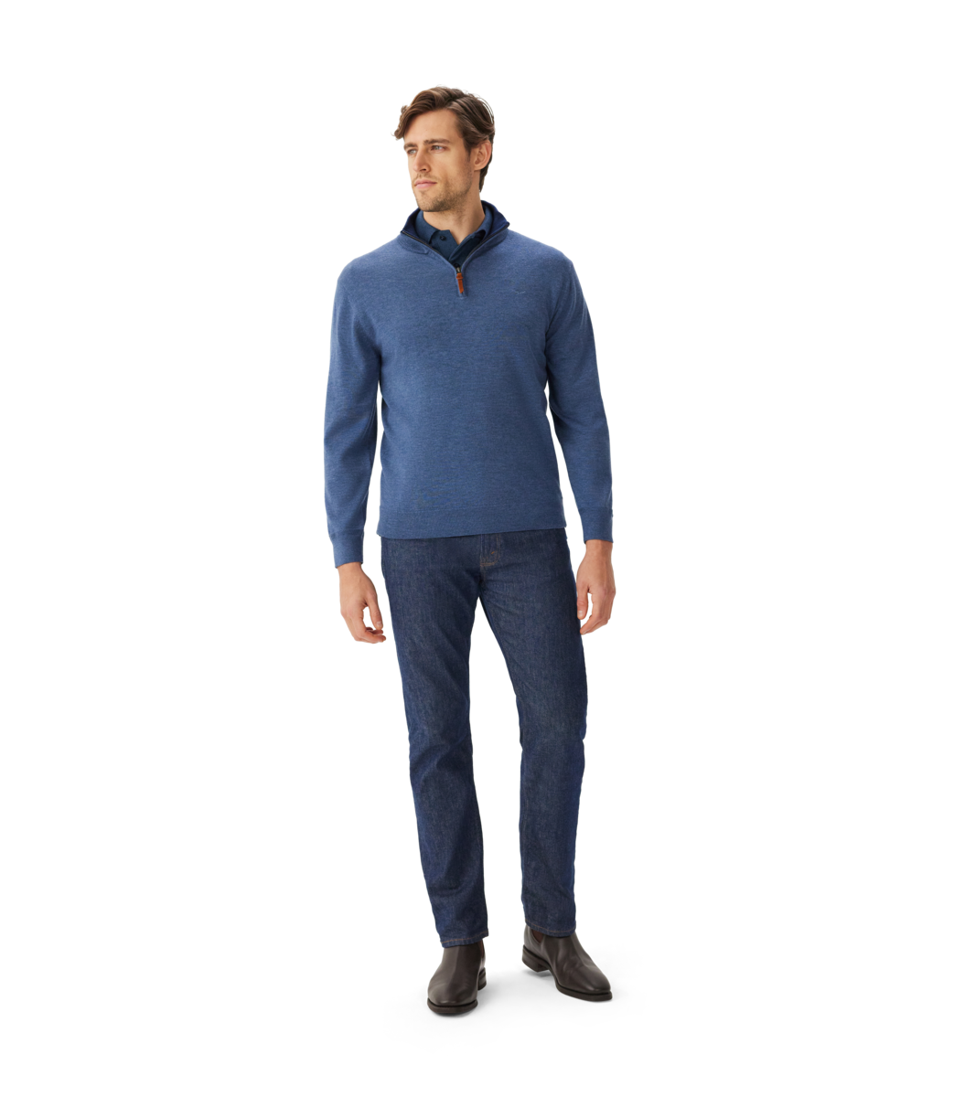 R M Williams Ernest 1/4 Zip Merino Knit