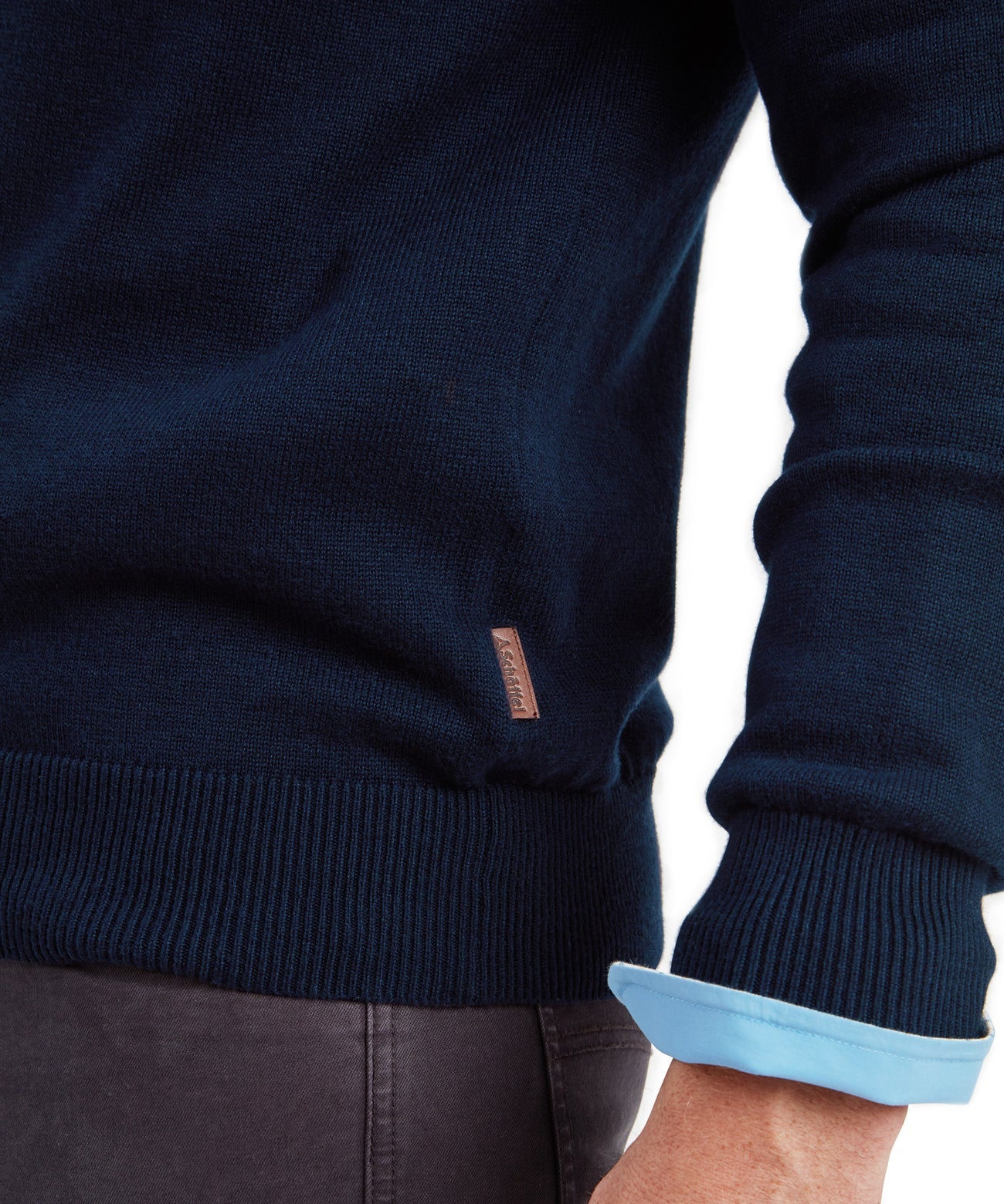 Schoffel Calton Cotton Cashmere Quarter Zip Jumper