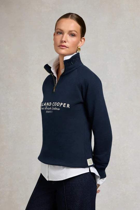 Holland Cooper Sporting Goods Zip Henley