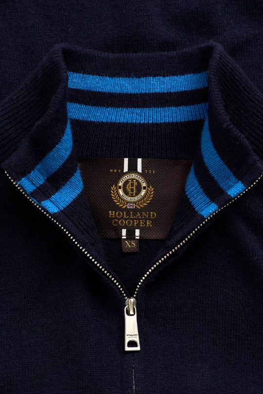 Holland Cooper Mens Fine Quarter Zip Knit