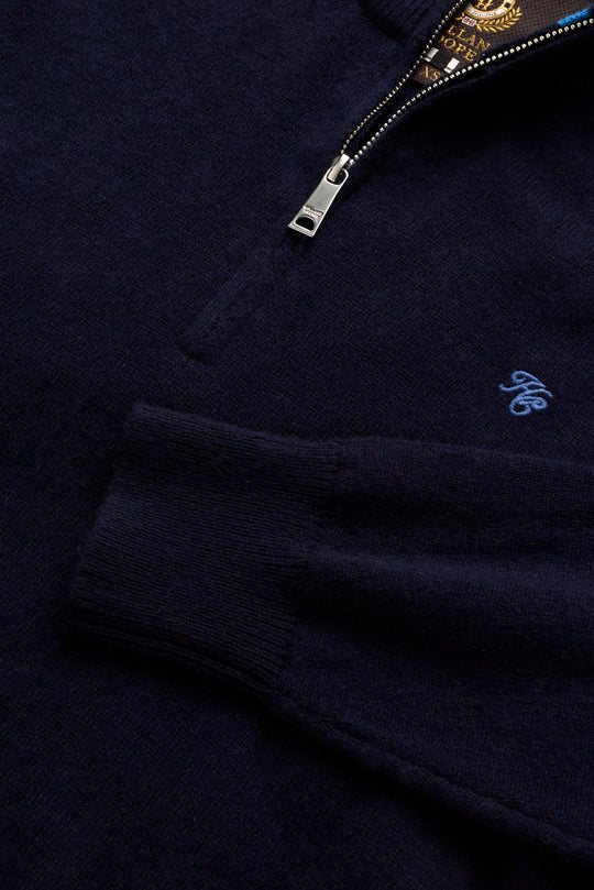 Holland Cooper Mens Fine Quarter Zip Knit