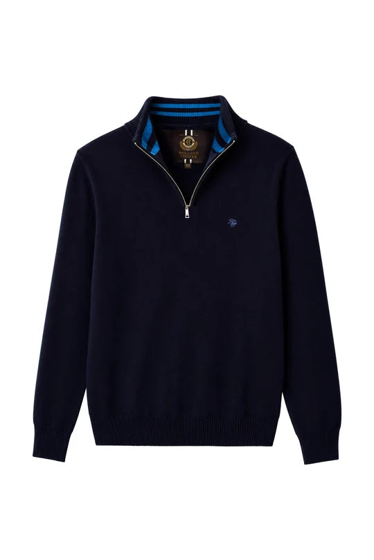 Holland Cooper Mens Fine Quarter Zip Knit