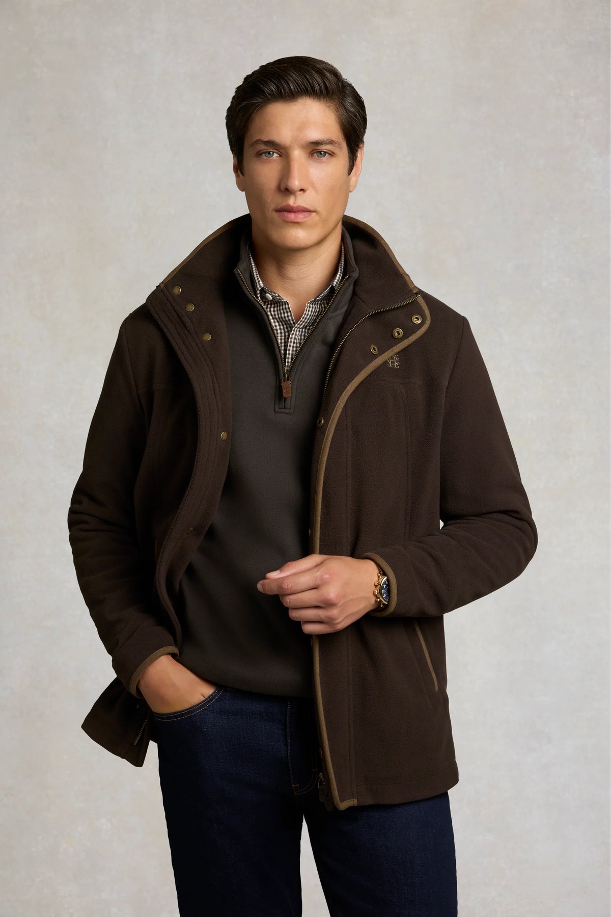 Holland Cooper Mens Fleece Field Jacket