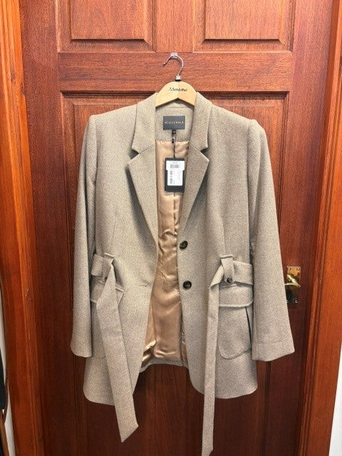 Really Wild Belted Herringbone Jacket