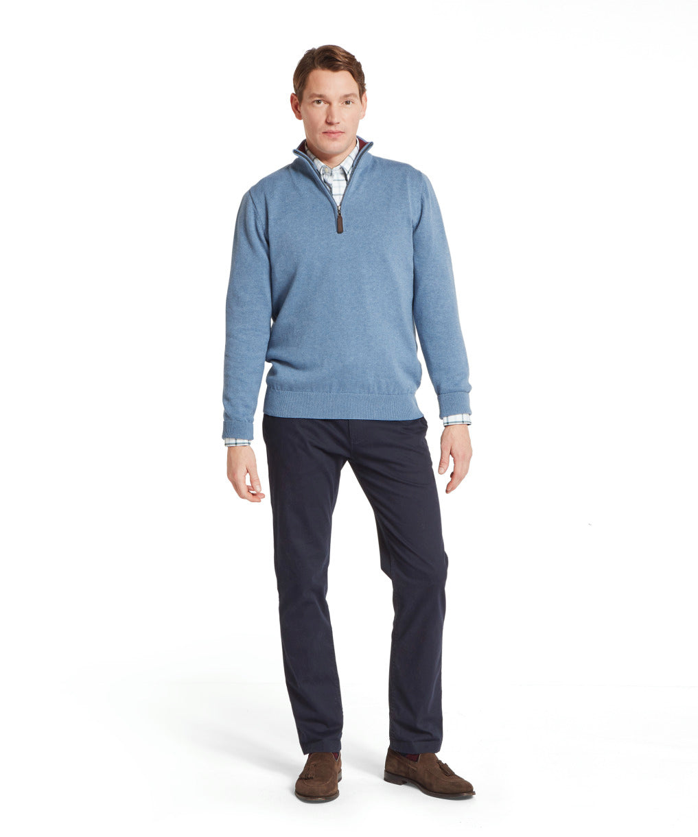 Schoffel Calton Cotton Cashmere Quarter Zip Jumper