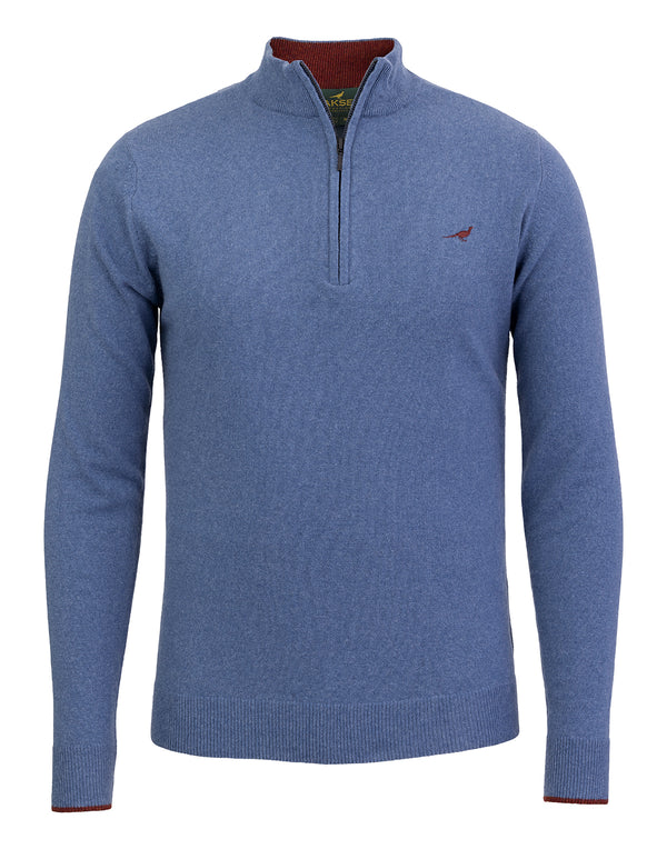 Brompton Zip Neck Loch Blue