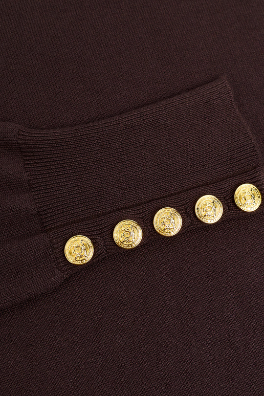 Holland Cooper Buttoned Knit Roll Neck
