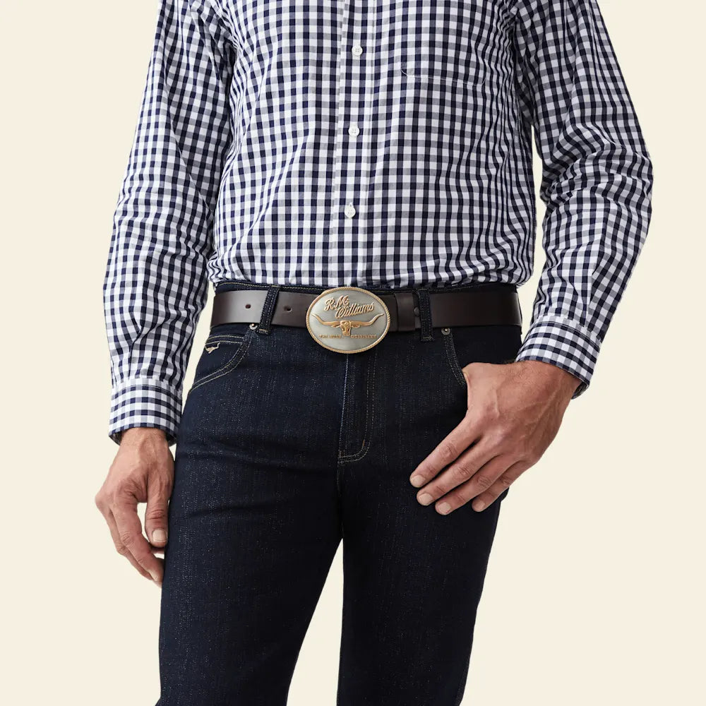 RM Williams Logo Belt Buckle