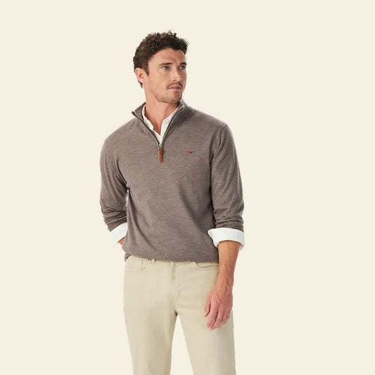 RM Williams Ernest Merino 1/4 Zip Knit