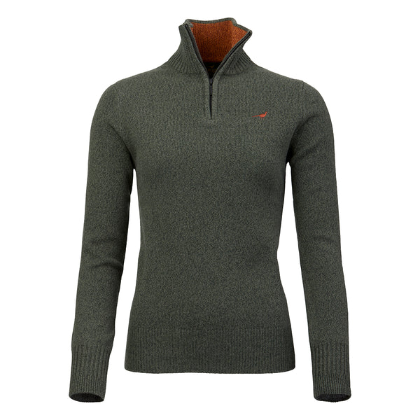 Laksen Tyne Zip Neck Lambswool Sweater