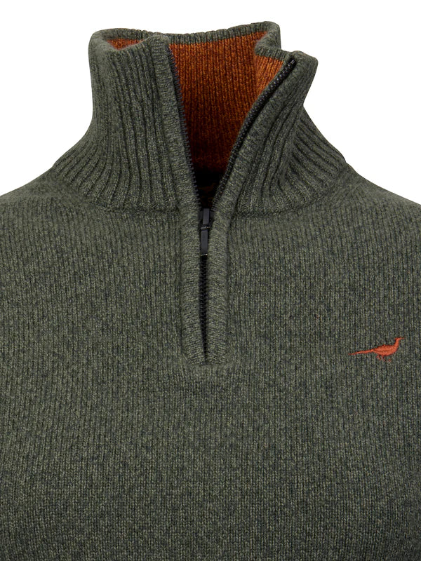 Laksen Tyne Zip Neck Lambswool Sweater