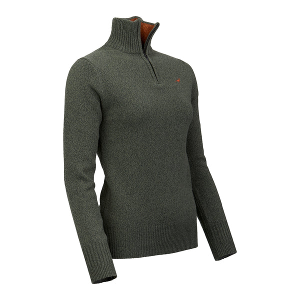Laksen Tyne Zip Neck Lambswool Sweater