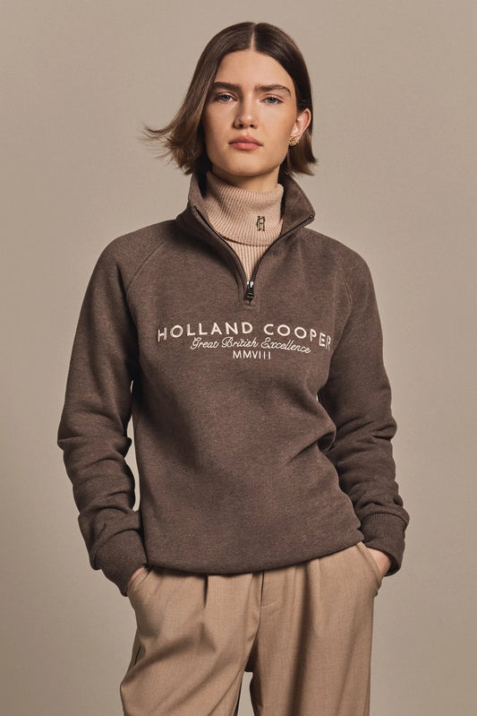 Holland Cooper Sporting Goods Zip Henley