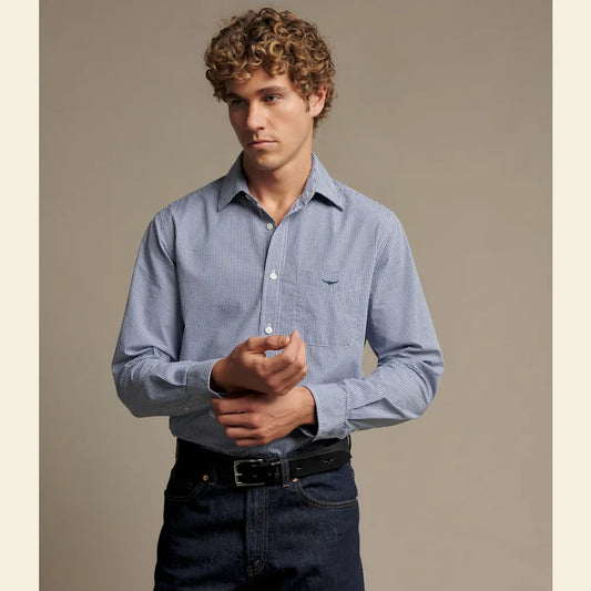 RM Williams Auburn Poplin Check Shirt