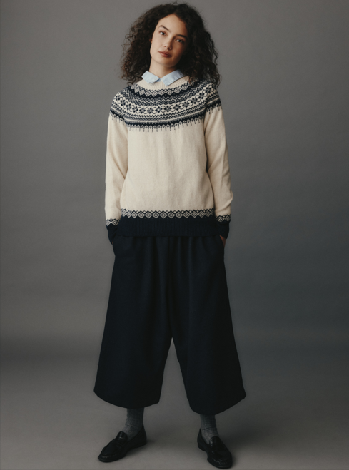 Harley of Scotland Fairisle Crew Neck Jumper