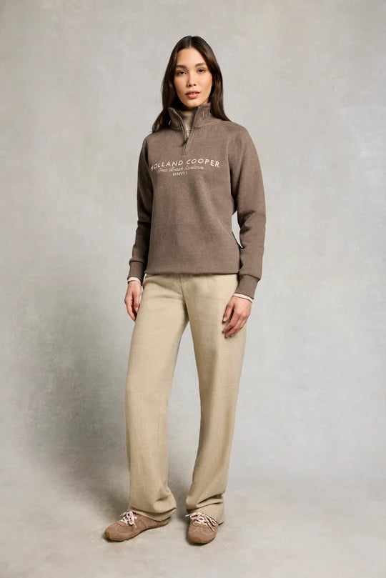 Holland Cooper Sporting Goods Zip Henley