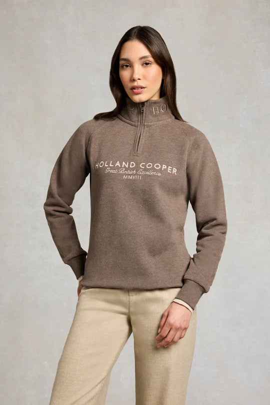 Holland Cooper Sporting Goods Zip Henley