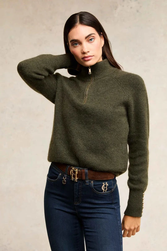 Holland Cooper Tori Quarter Zip Knit