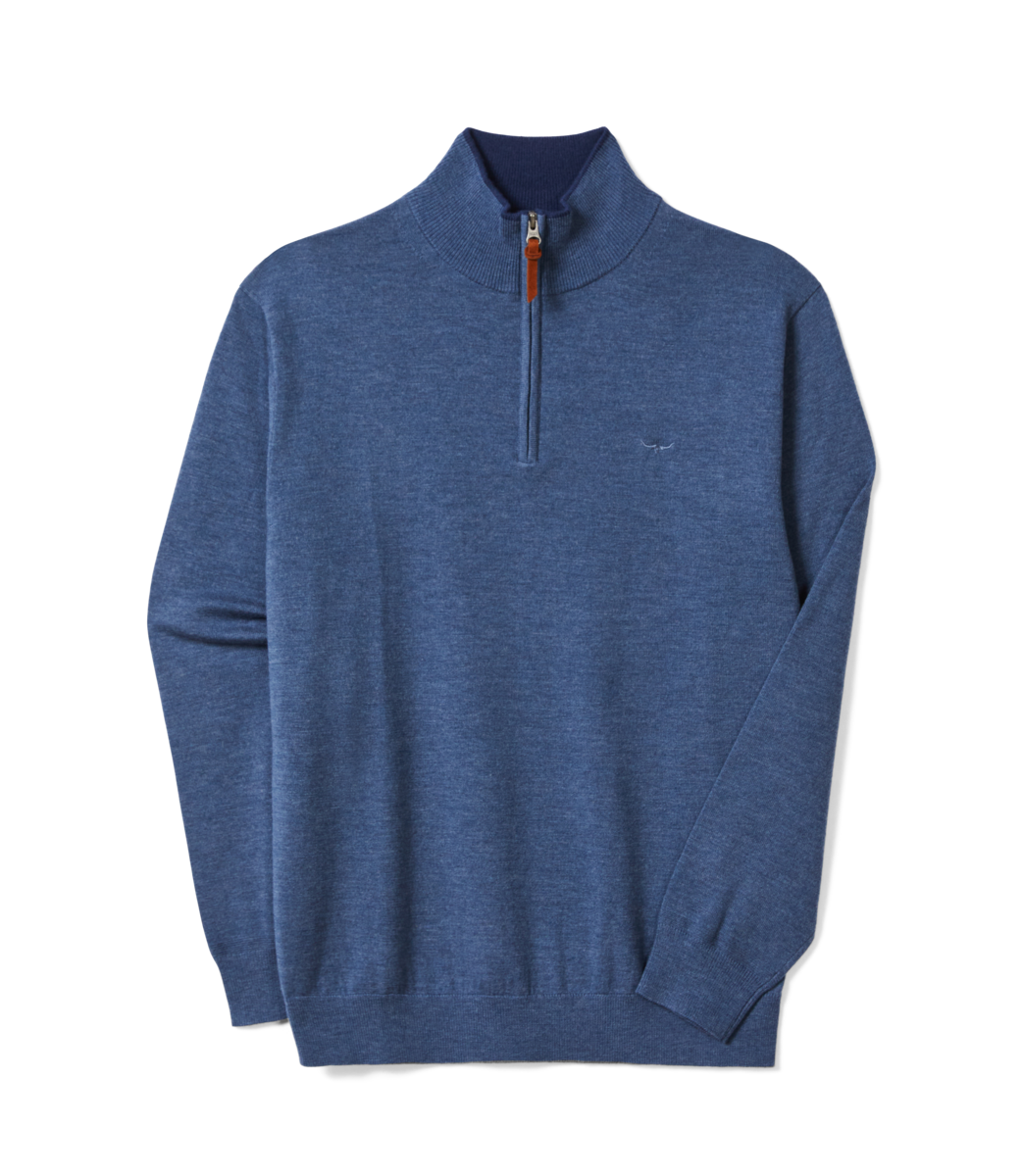 R M Williams Ernest 1/4 Zip Merino Knit