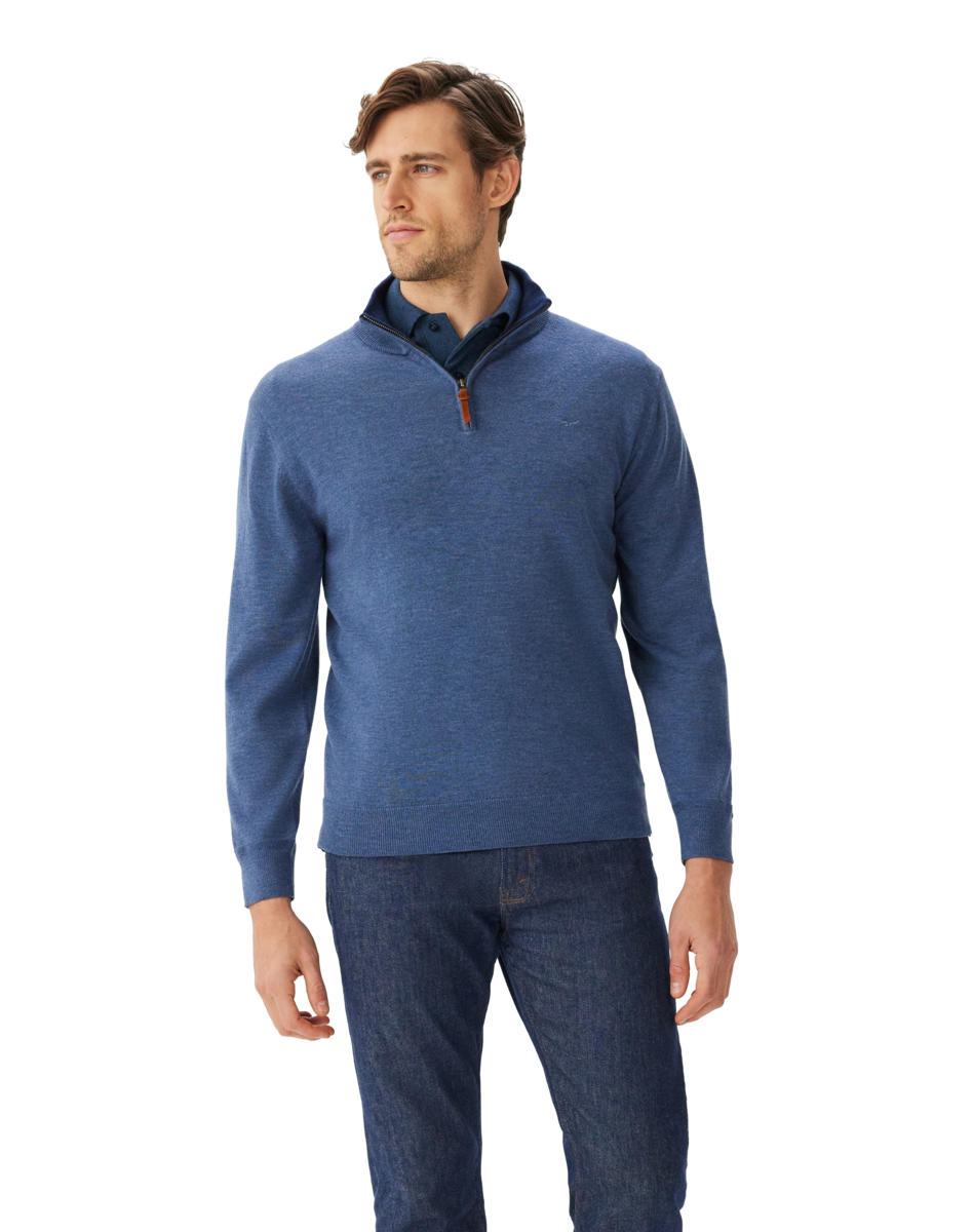 R M Williams Ernest 1/4 Zip Merino Knit