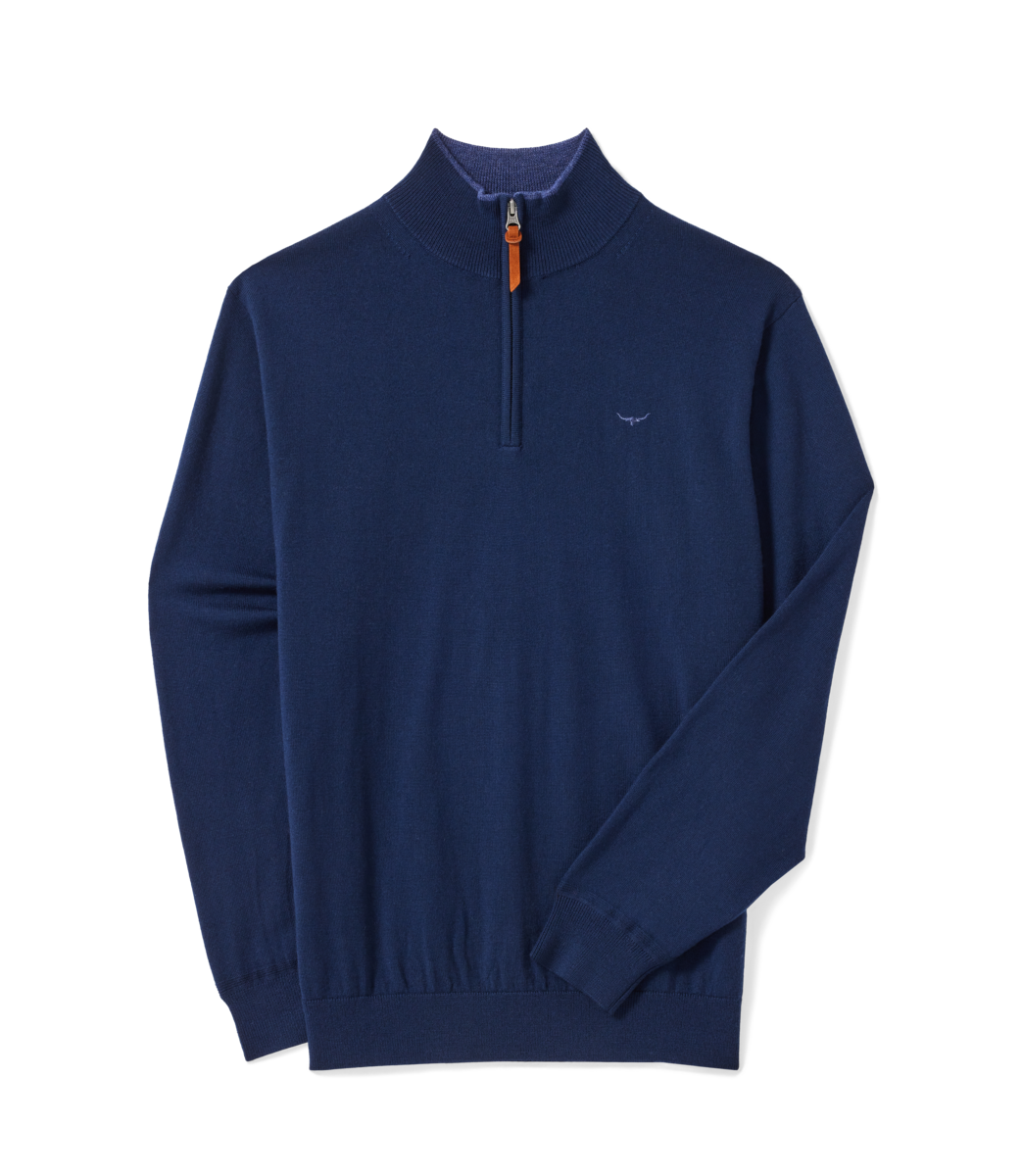 R M Williams Ernest 1/4 Zip Merino Knit