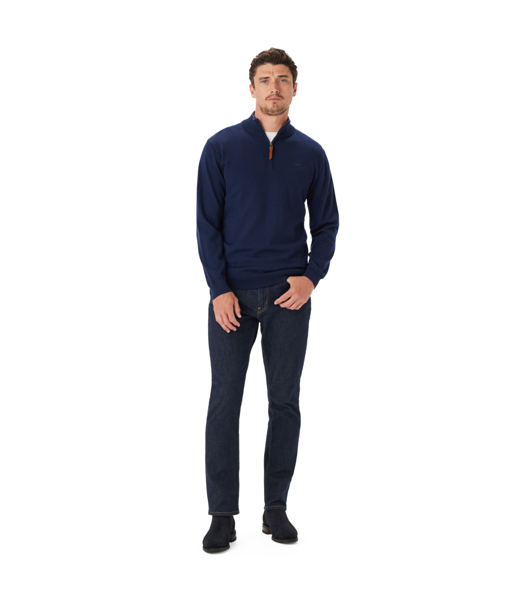R M Williams Ernest 1/4 Zip Merino Knit