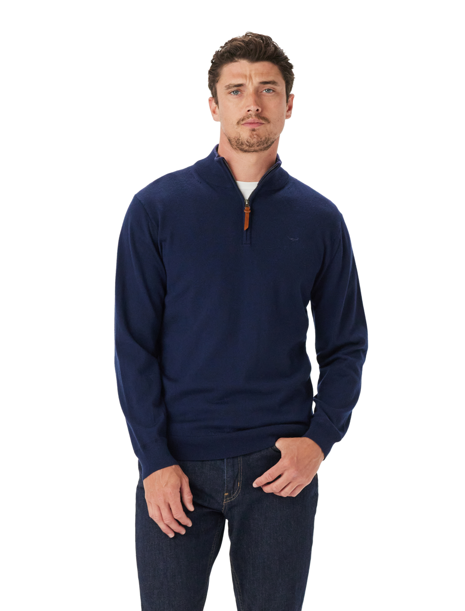 R M Williams Ernest 1/4 Zip Merino Knit