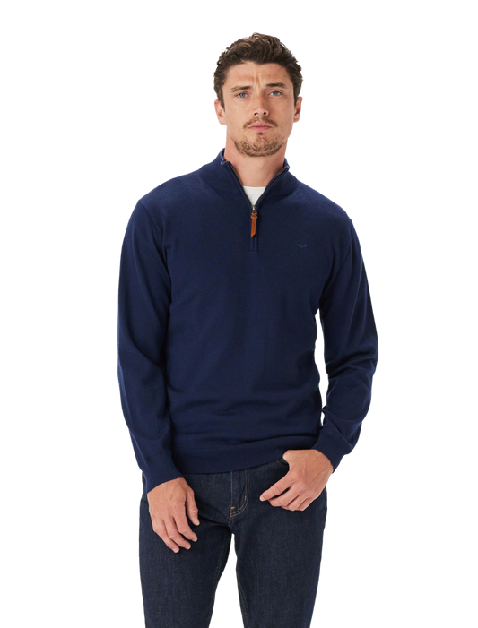 R M Williams Ernest 1/4 Zip Merino Knit