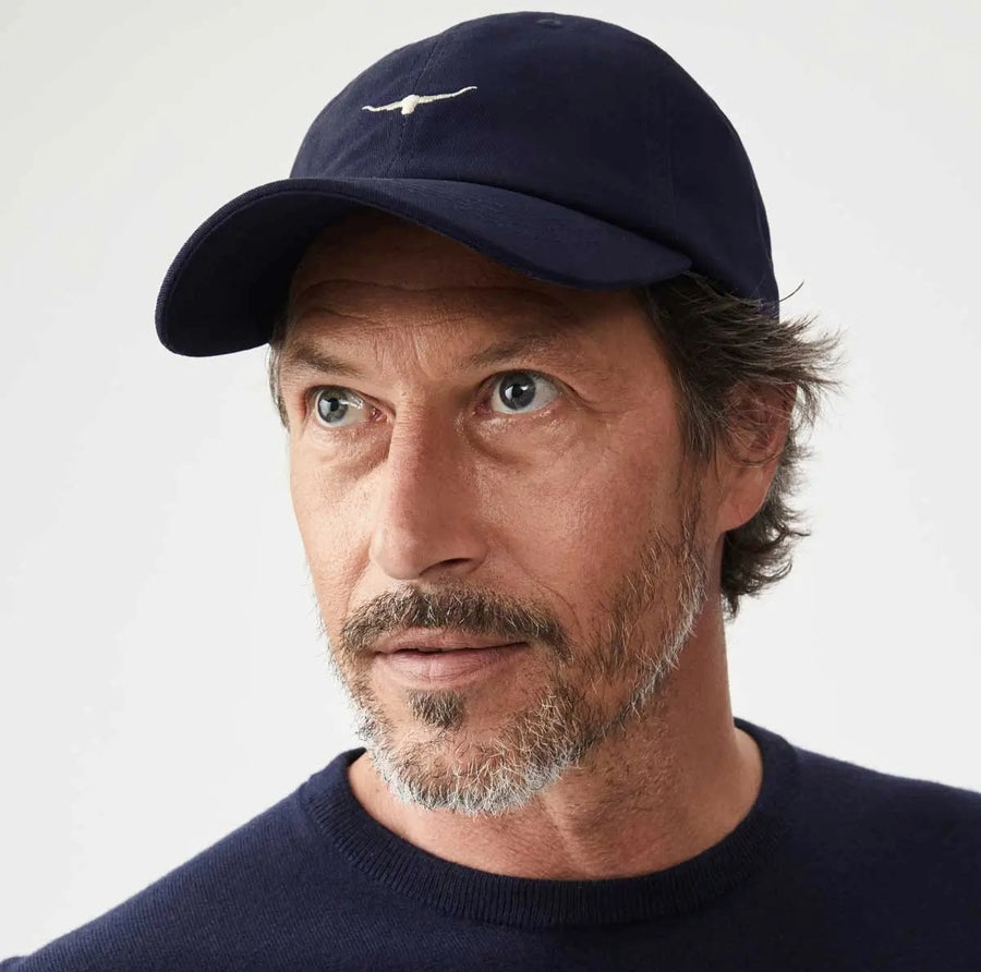 R M Williams Mini Longhorn Twill Cap - Navy