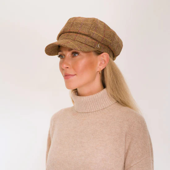 Hicks & Brown Higham Tweed Ladies Baker Boy Cap