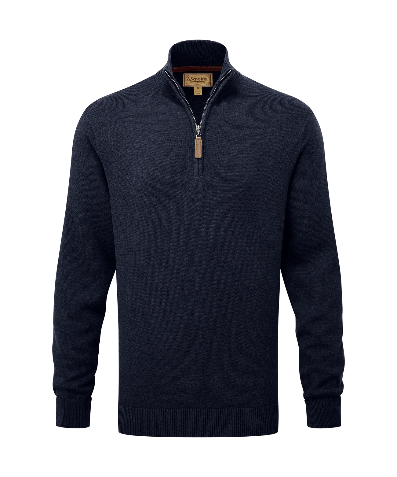 Schoffel Calton Cotton Cashmere Quarter Zip Jumper
