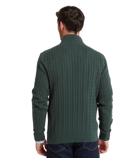 Schoffel Calton Cotton Cashmere Cable 1/4 Zip Jumper