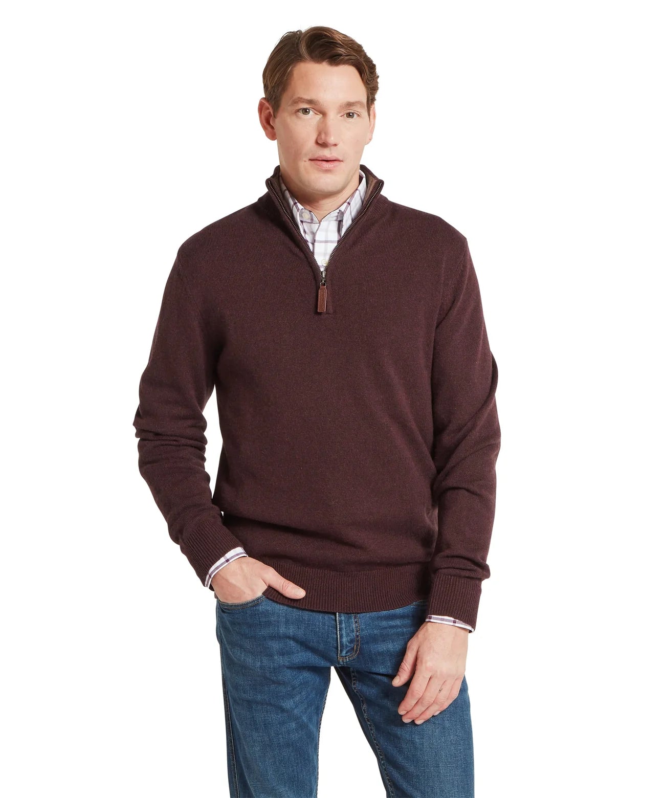 Schoffel Lewis Lambswool Quarter Zip Jumper