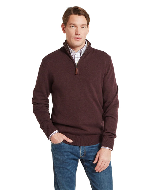 Schoffel Lewis Lambswool Quarter Zip Jumper