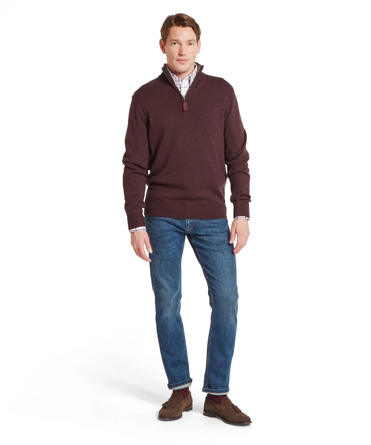 Schoffel Lewis Lambswool Quarter Zip Jumper