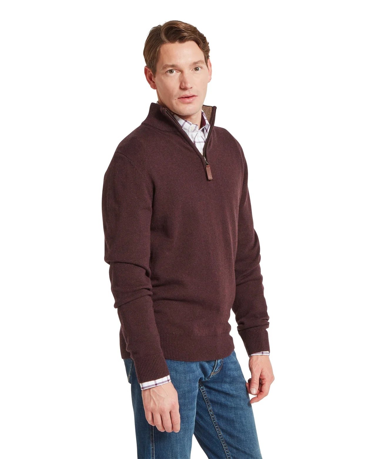 Schoffel Lewis Lambswool Quarter Zip Jumper