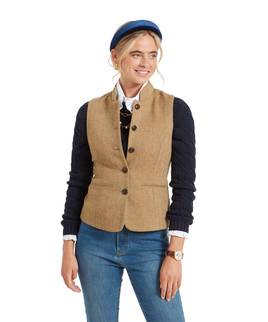 Schoffel Millport Tweed Nehru Waistcoat