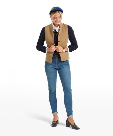 Schoffel Millport Tweed Nehru Waistcoat