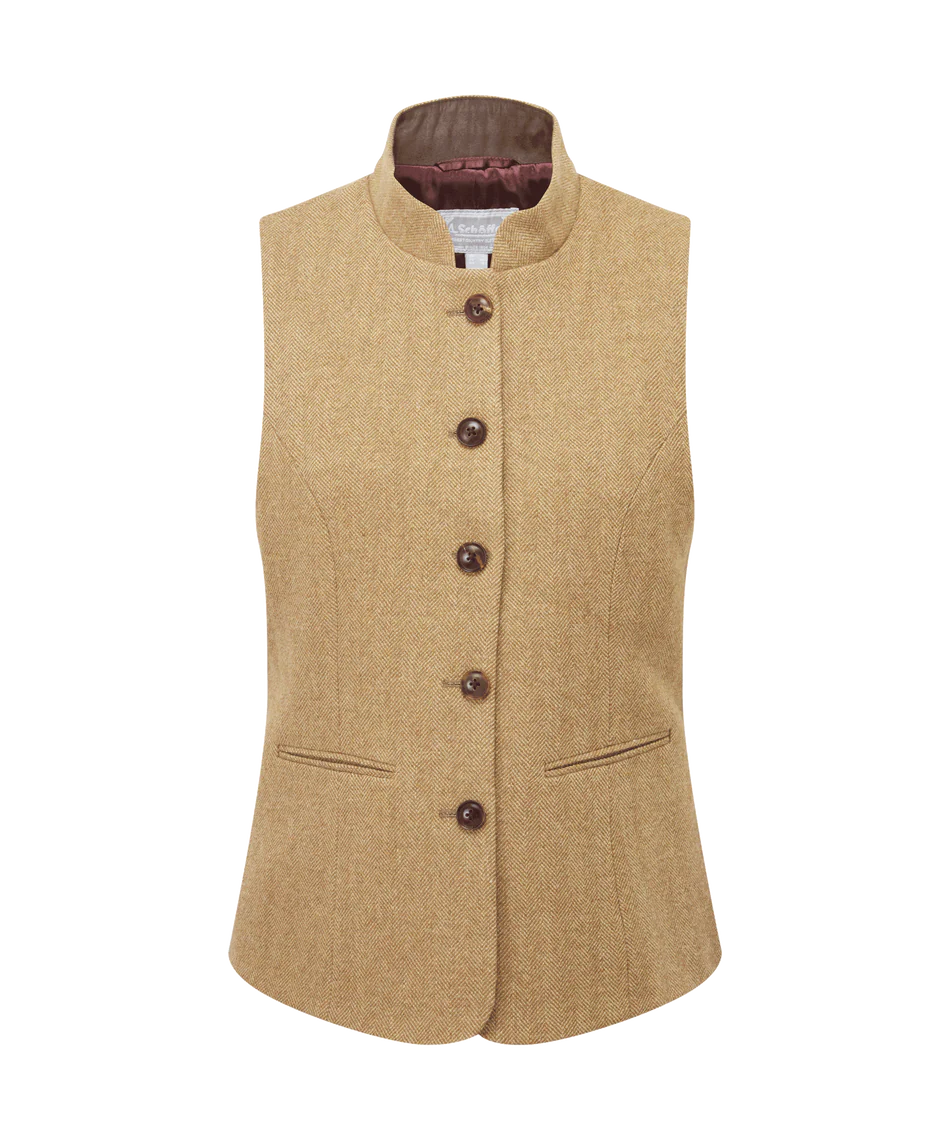 Schoffel Millport Tweed Nehru Waistcoat